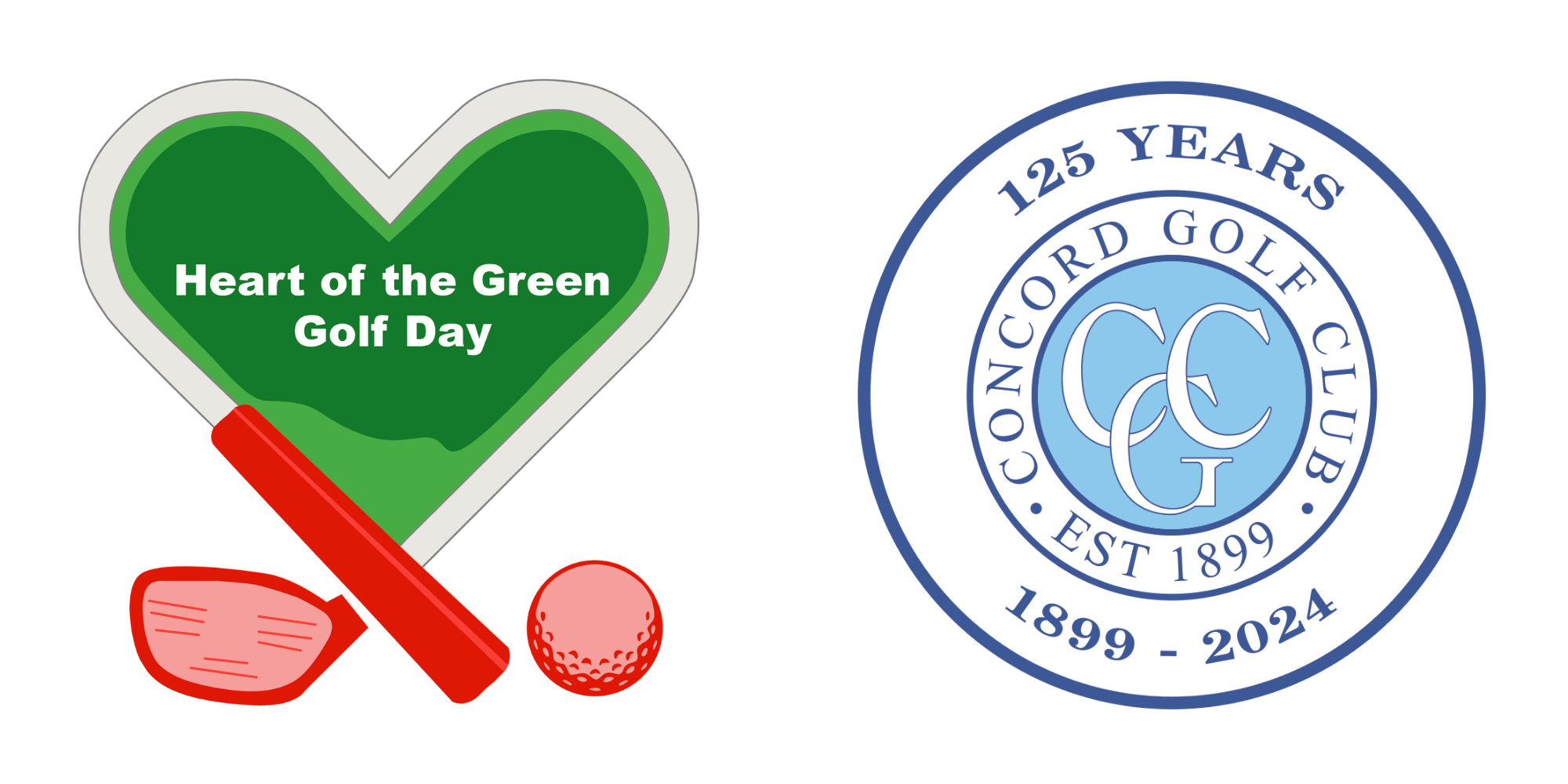 Heart of the Green Golf Day and Concord Golf Club Logos